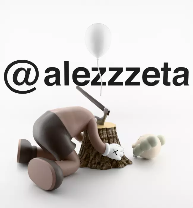 Kaws Beautiful Losers Textured Low-poly 3D model_16