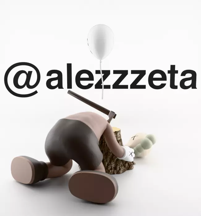 Kaws Beautiful Losers Textured Low-poly 3D model_13