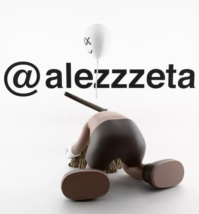 Kaws Beautiful Losers Textured Low-poly 3D model_8