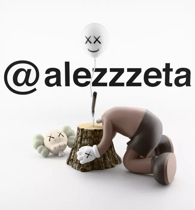 Kaws Beautiful Losers Textured Low-poly 3D model_2