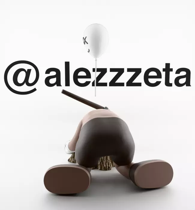 Kaws Beautiful Losers Textured Low-poly 3D model_9