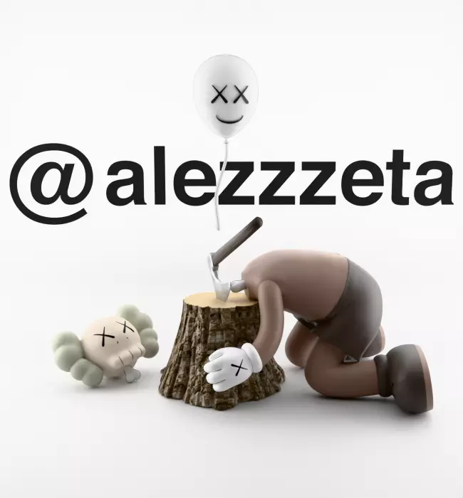 Kaws Beautiful Losers Textured Low-poly 3D model_36