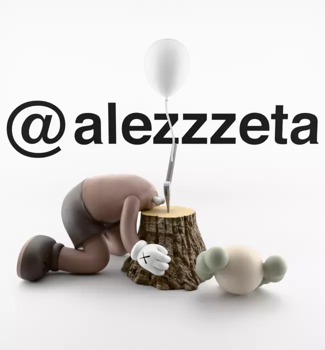 Kaws Beautiful Losers Textured Low-poly 3D model_21