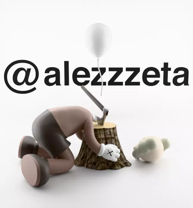 Kaws Beautiful Losers Textured Low-poly 3D model_17