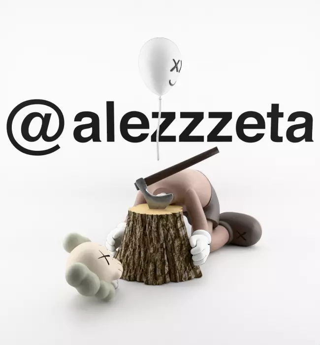 Kaws Beautiful Losers Textured Low-poly 3D model_30