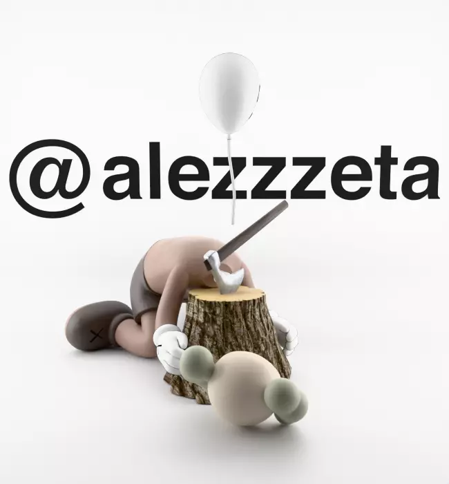 Kaws Beautiful Losers Textured Low-poly 3D model_25