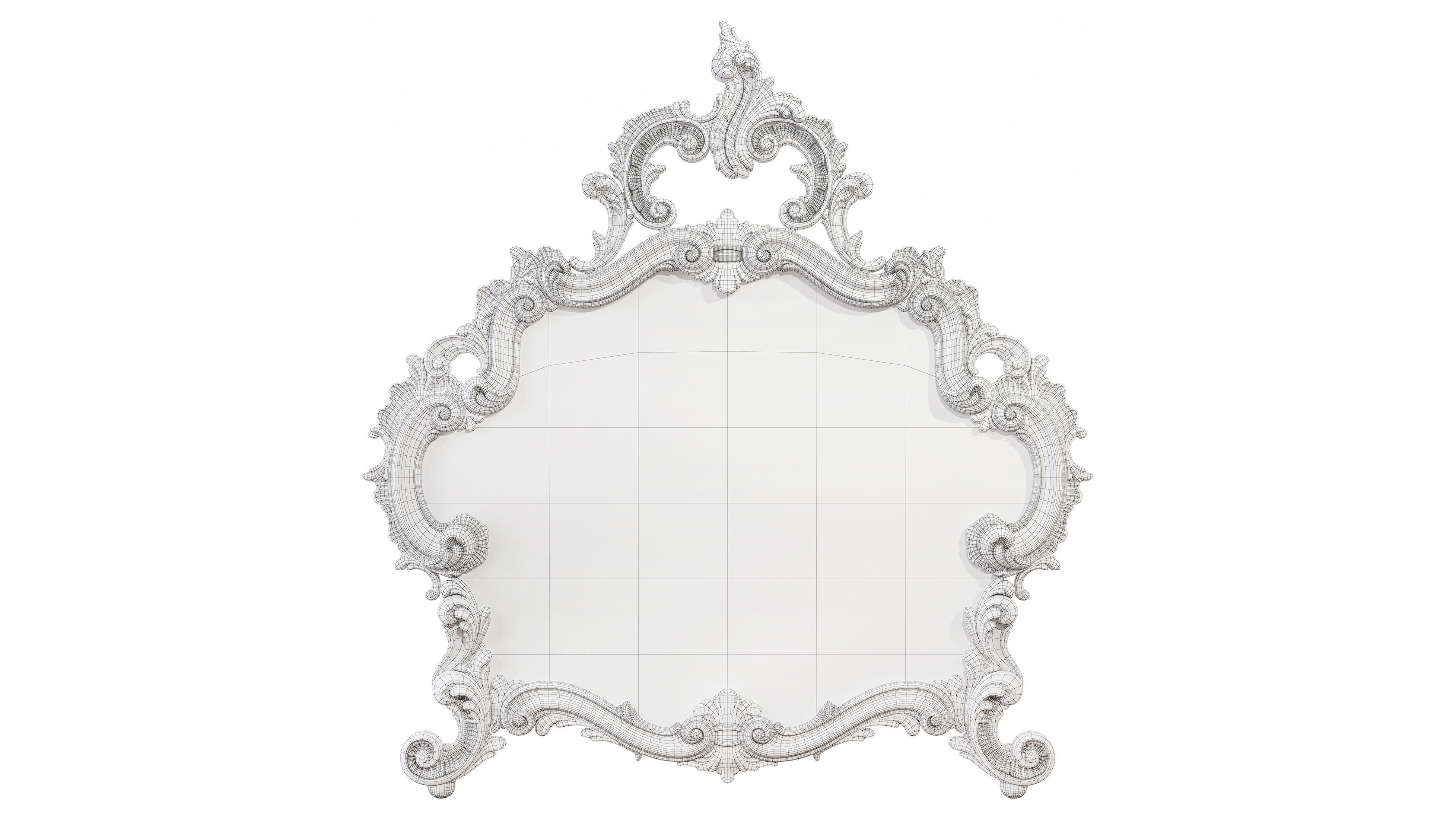 Classic mirror 003 3D model_11