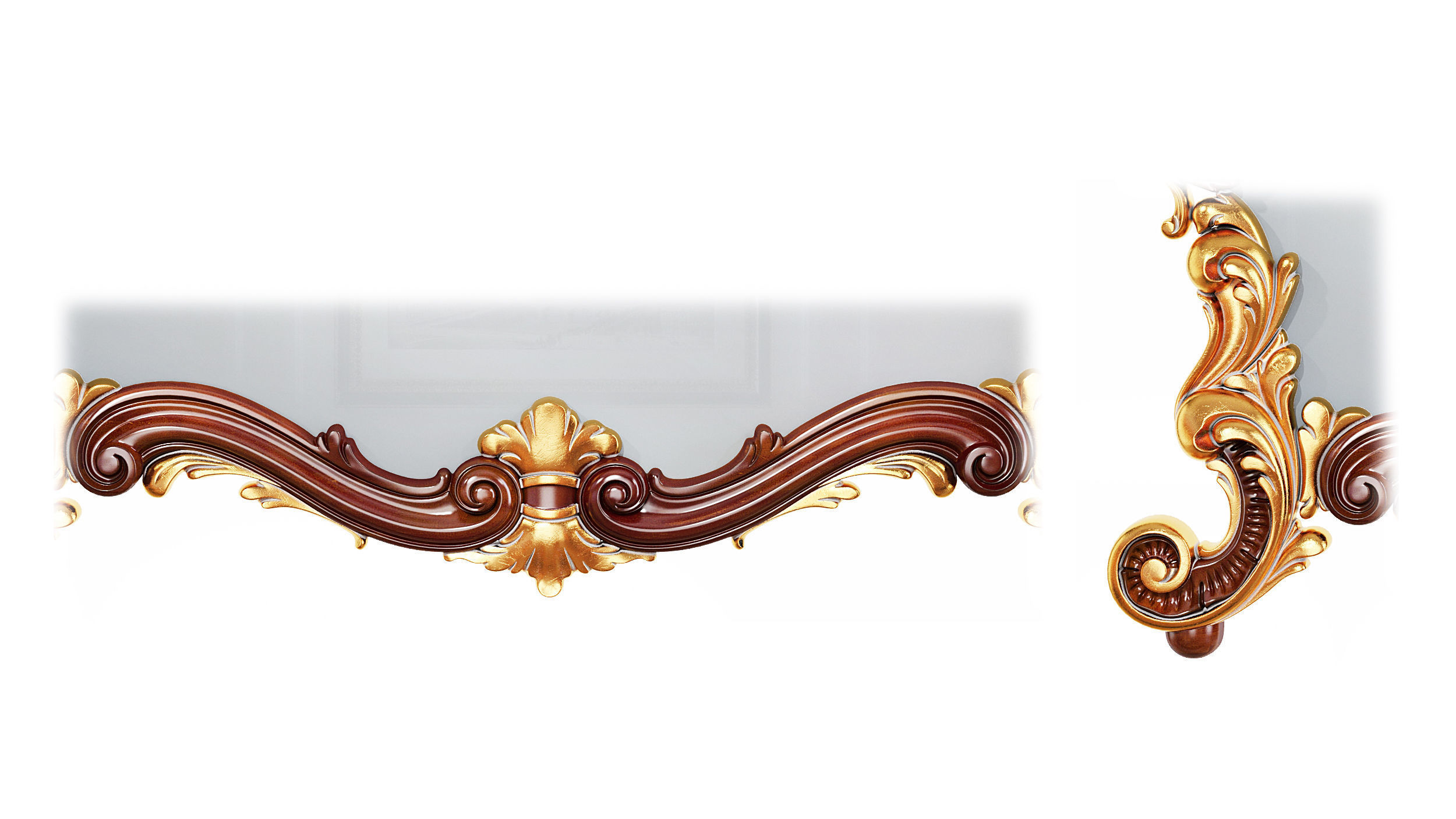 Classic mirror 003 3D model_4