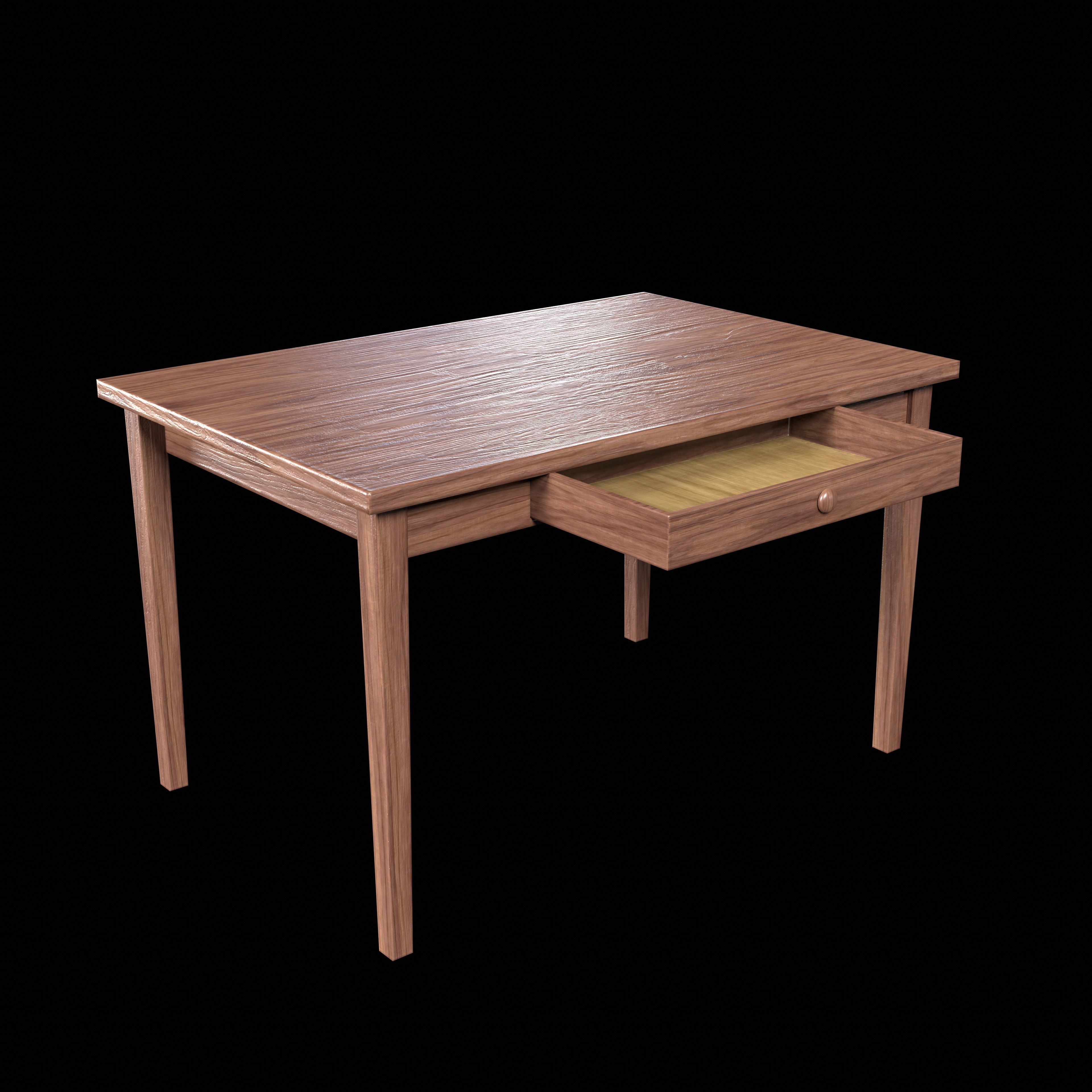 Table Low-poly 3D model_12