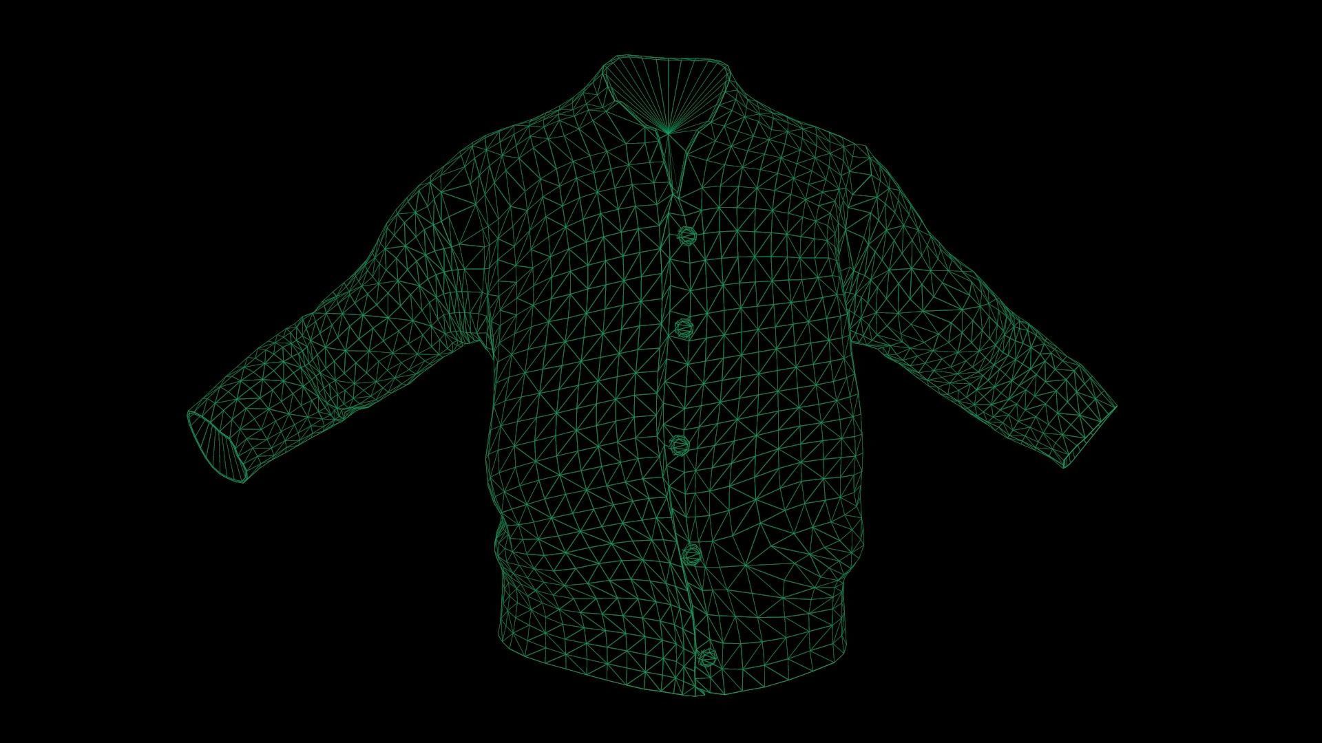 jacket 4 Low-poly 3D model_20