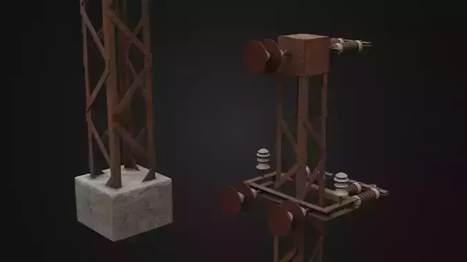 Old Rusty Soviet Transmission Tower