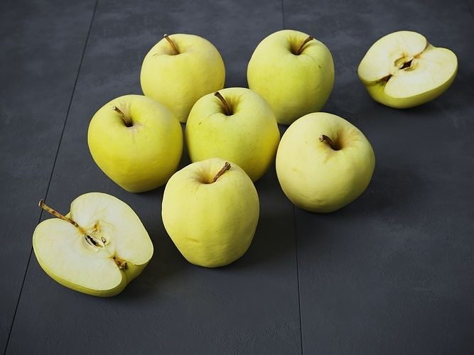 Golden Apples  3D model 4