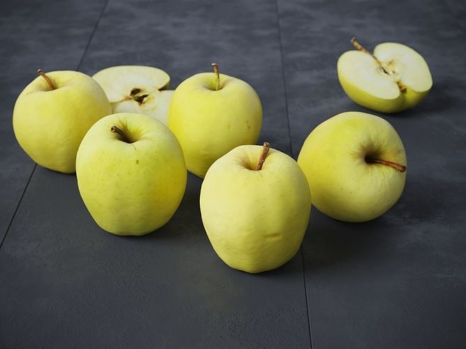 Golden Apples  3D model 7