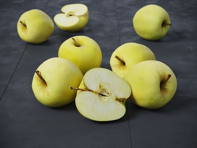 Golden Apples  3D model 2