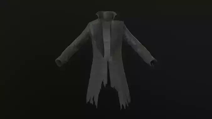 Coat 9 Low-poly 3D model