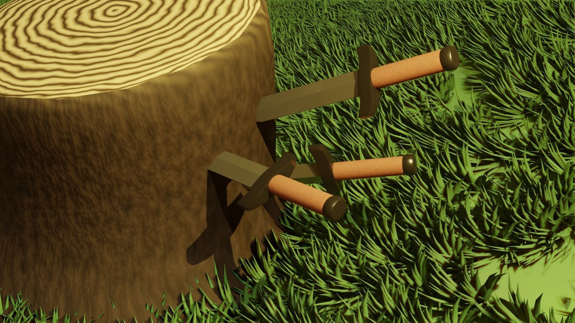 Simple Fantasy Dagger Low-poly 3D model_4