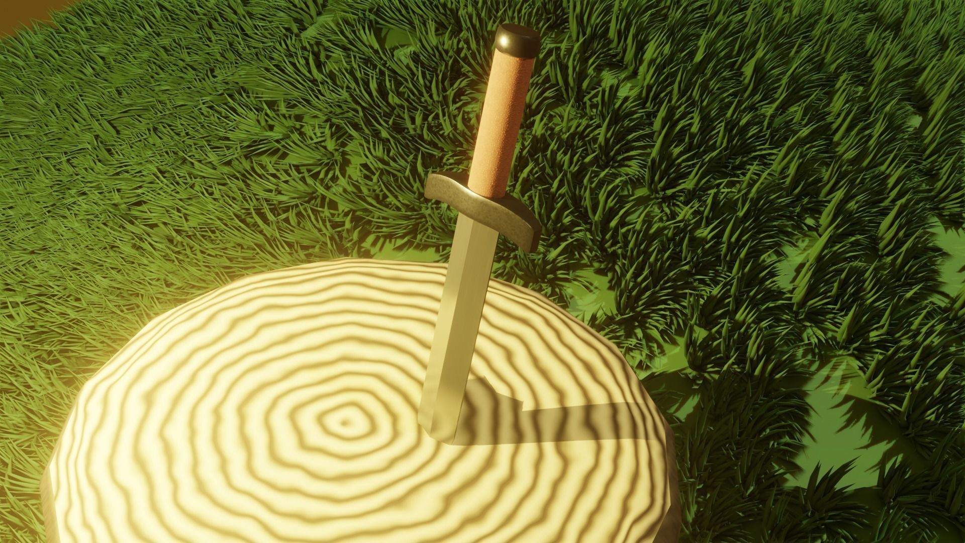 Simple Fantasy Dagger Low-poly 3D model_3