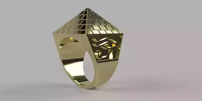 Pyramid ring with eye