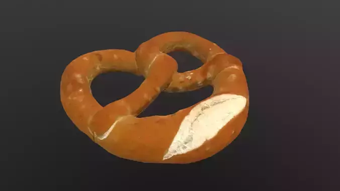 Pretzel AR VR PBR  Lowpoly with game ready 3d Model