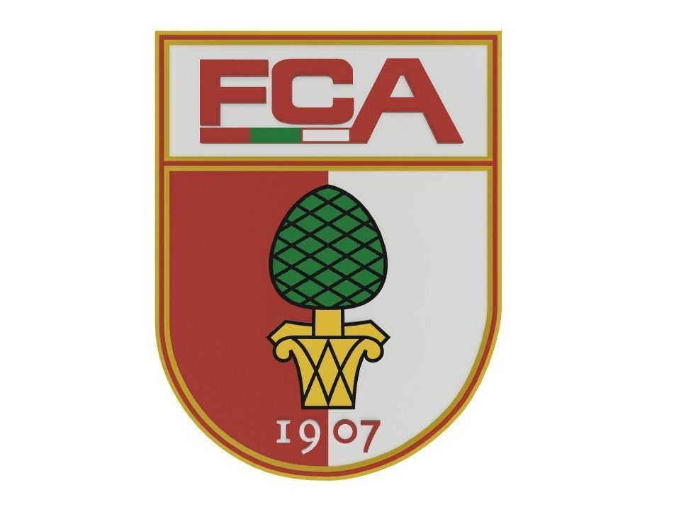 FC Augsburg Wall Sign 3D print model_1
