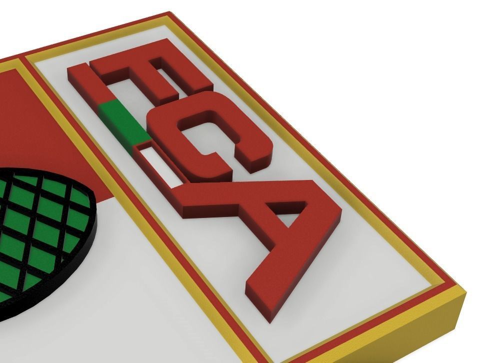 FC Augsburg Wall Sign 3D print model_4