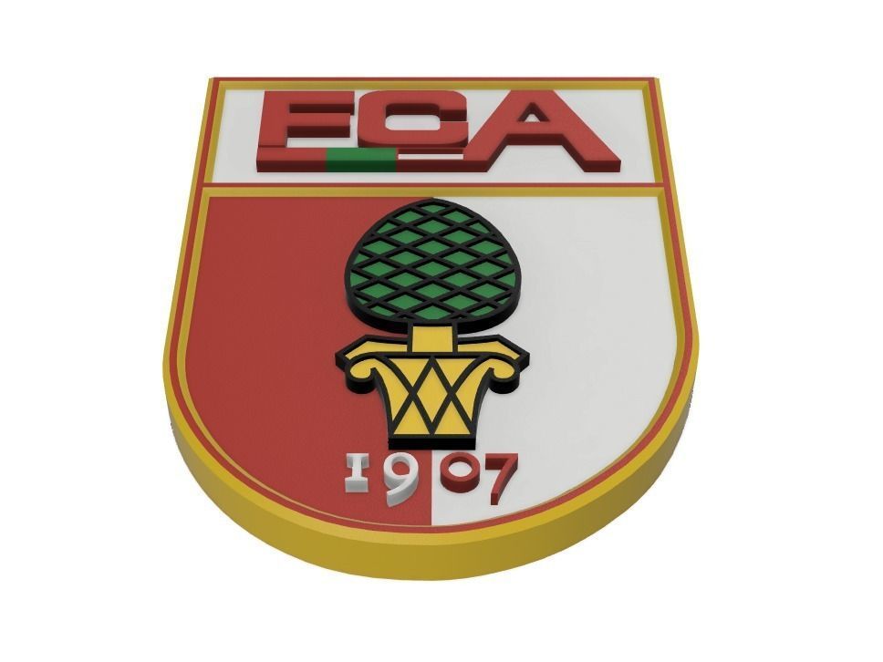FC Augsburg Wall Sign 3D print model_2