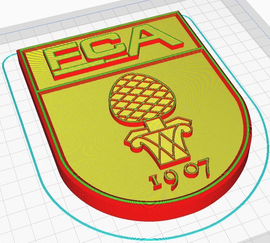 FC Augsburg Wall Sign 3D print model_9