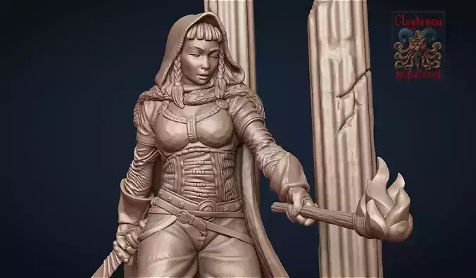 Noor the Adventurer 3D print model