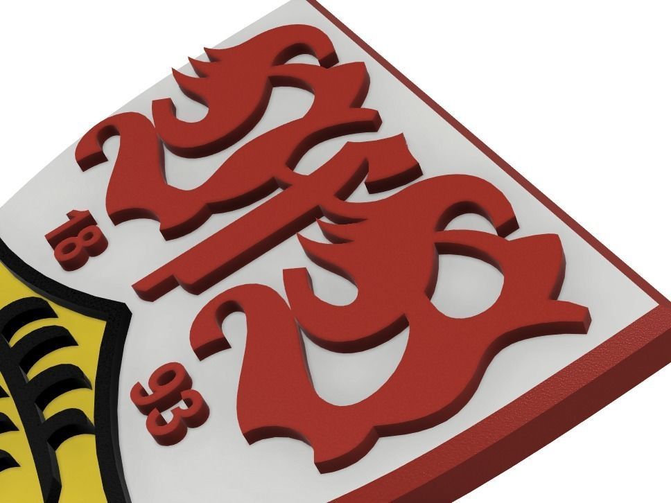 VFB Stuttgart Wall Sign 3D print model_3