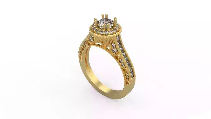 Woman Solitaire Ring 1200