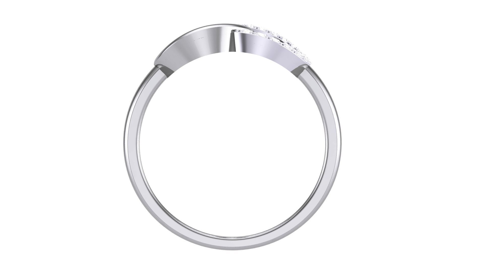 Twin Ring Minimalist Light wt Diamond Women ring 3dm stl obj 3D print model_10