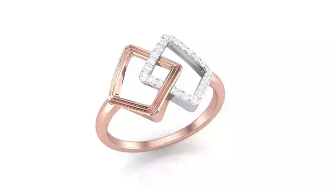 Minimalist Light wt Diamond Women ring 3dm stl obj gltf