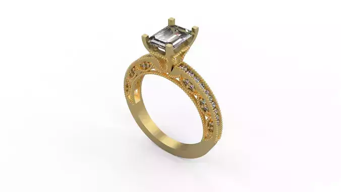 Woman Solitaire Ring 1197