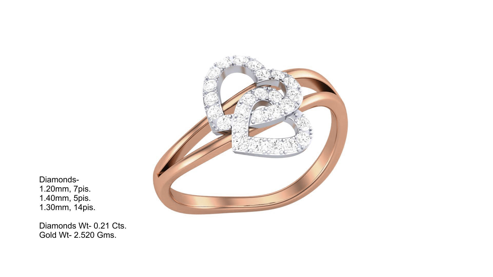 Heart Love Minimalist Light wt Diamond Women ring 3dm stl obj 3D print model_2