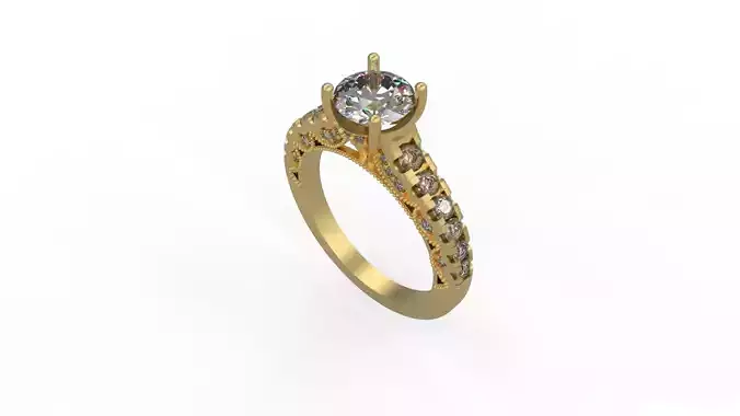 Woman Solitaire Ring 1186