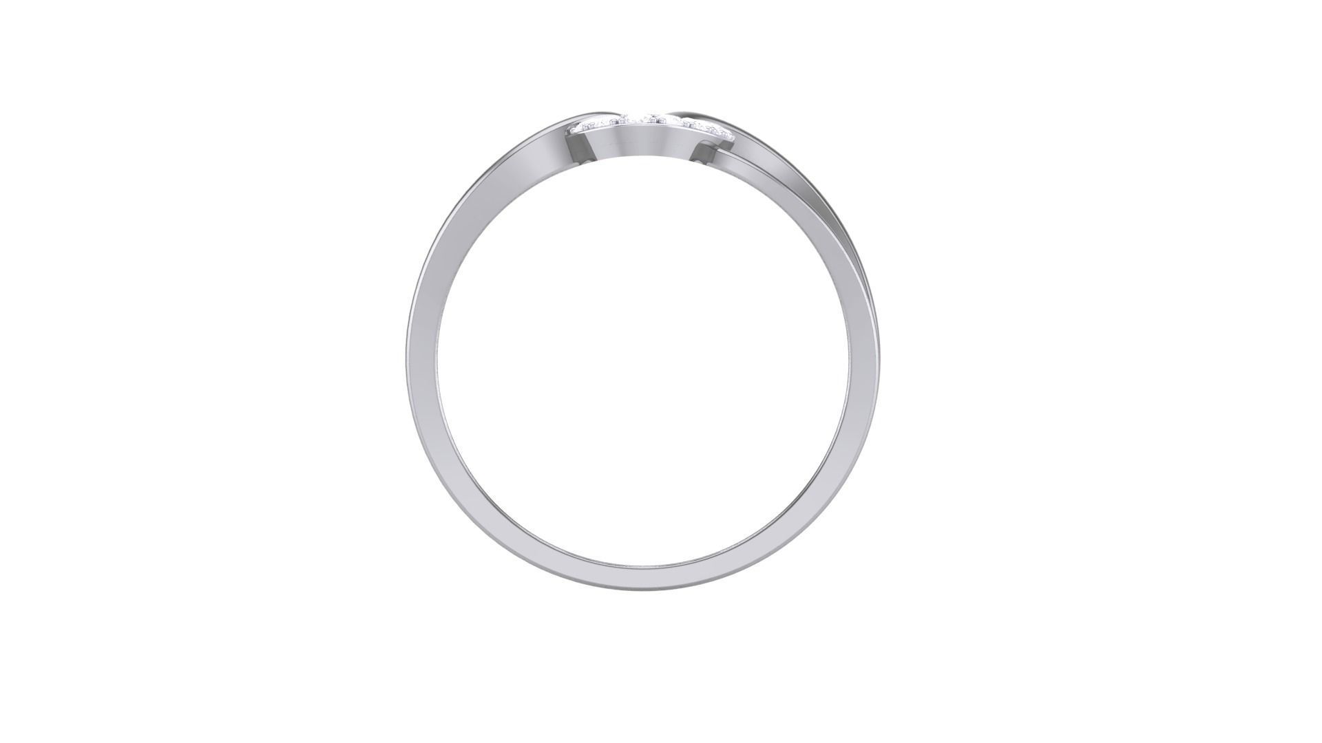 Minimalist Light wt Diamond Women ring 3dm stl obj gltf 3D print model_10