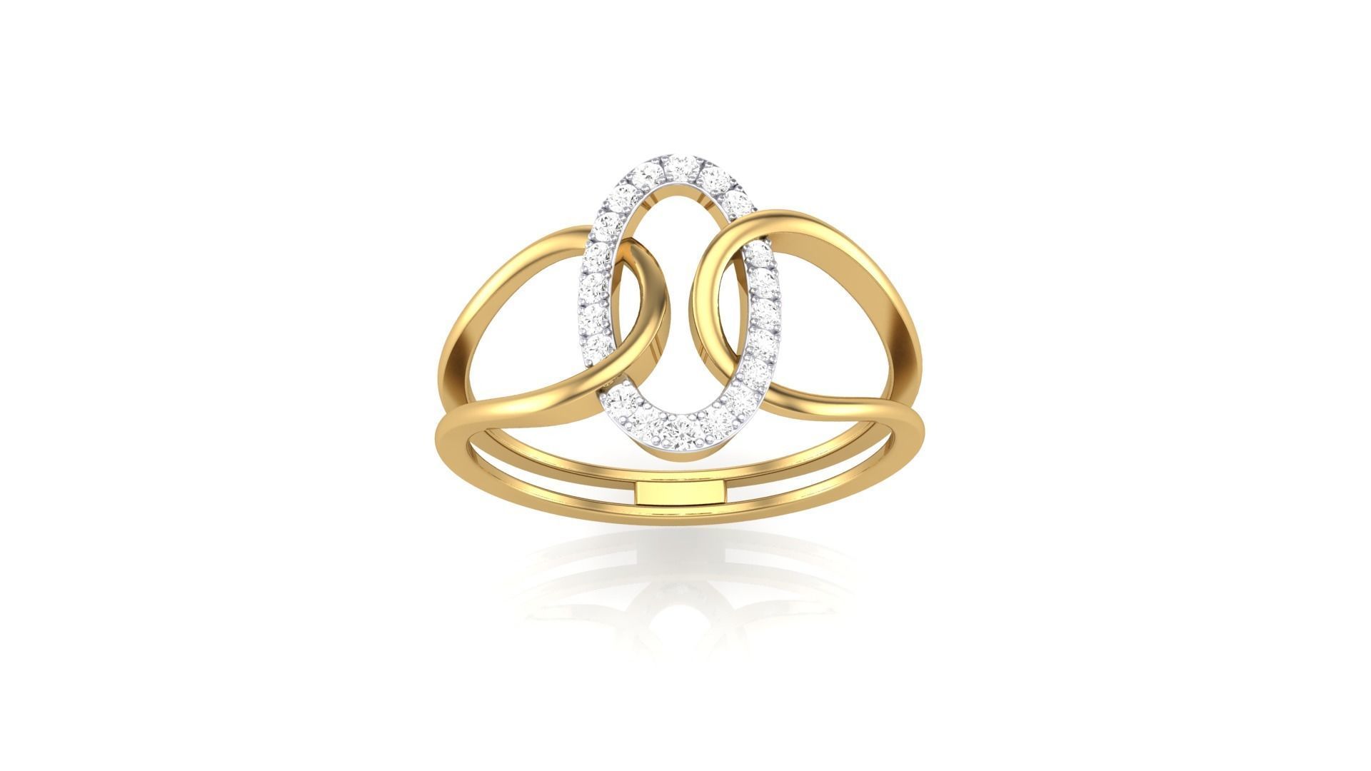 Minimalist Light wt Diamond Women ring 3dm stl obj gltf 3D print model_6