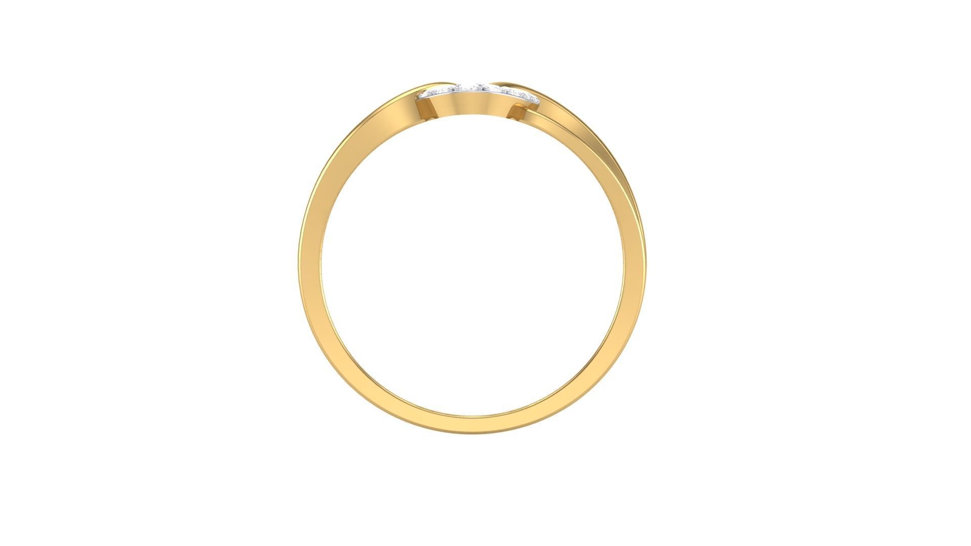 Minimalist Light wt Diamond Women ring 3dm stl obj gltf 3D print model_9