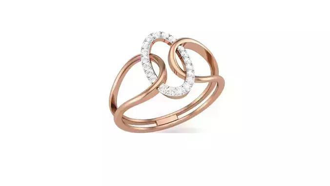 Minimalist Light wt Diamond Women ring 3dm stl obj gltf