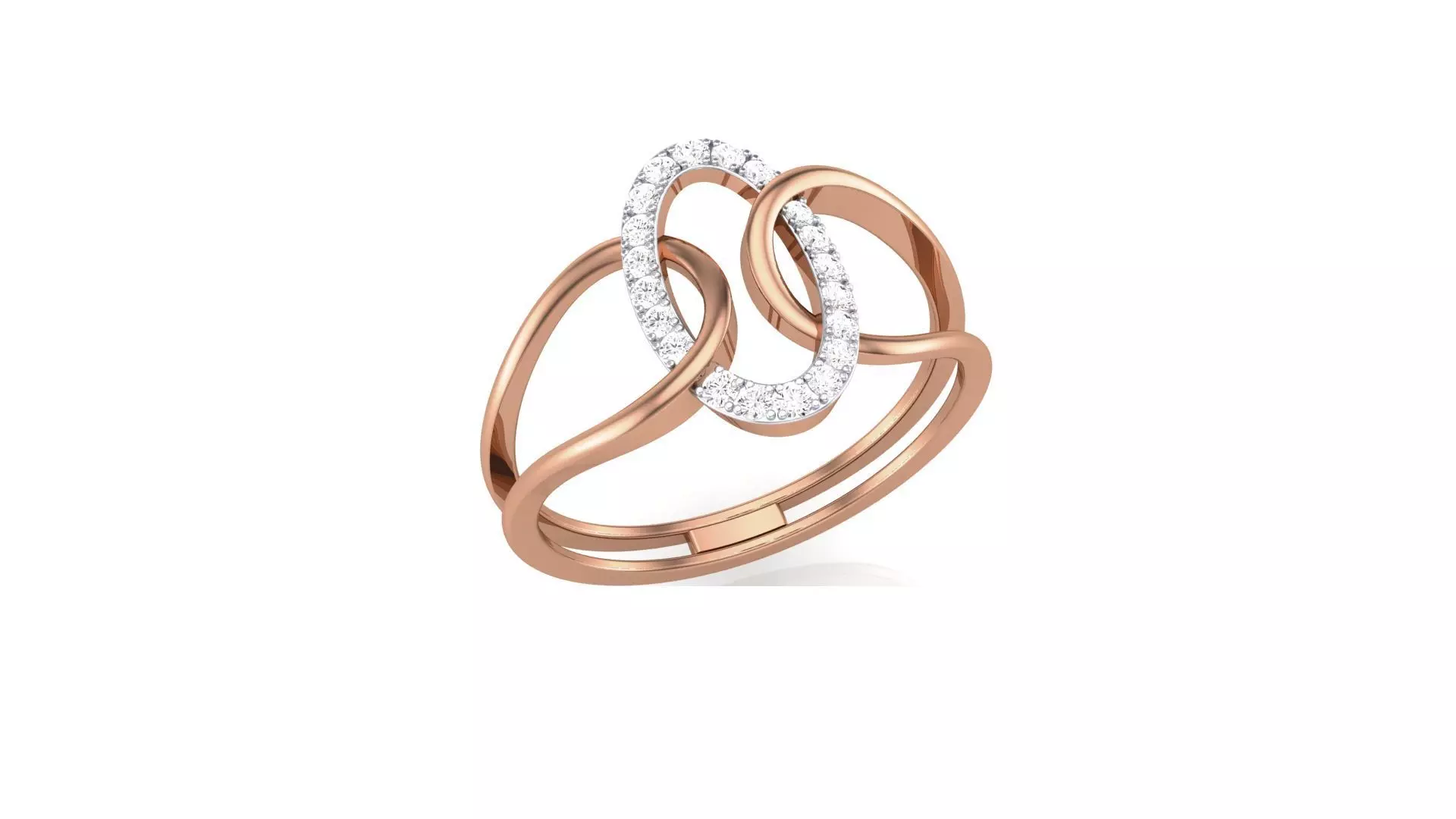 Minimalist Light wt Diamond Women ring 3dm stl obj gltf 3D print model_0