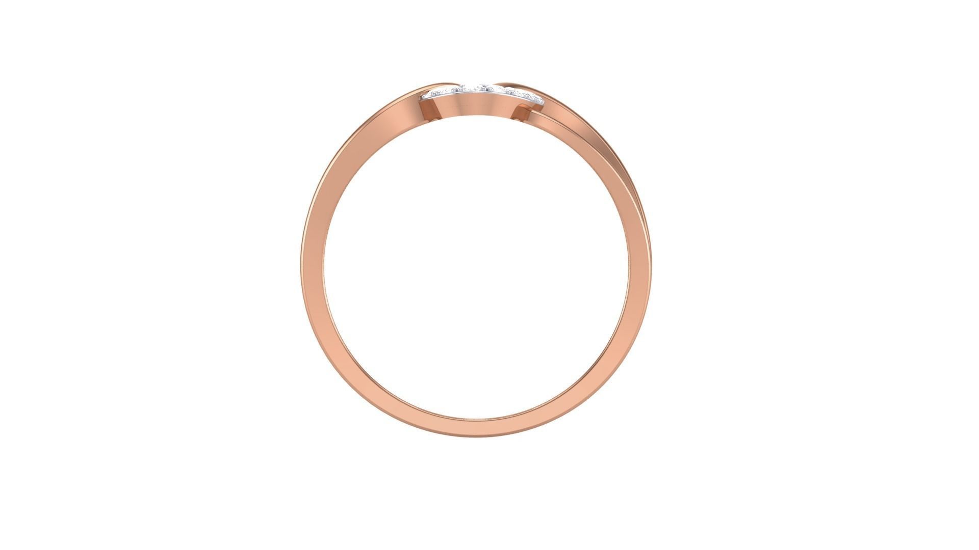 Minimalist Light wt Diamond Women ring 3dm stl obj gltf 3D print model_11