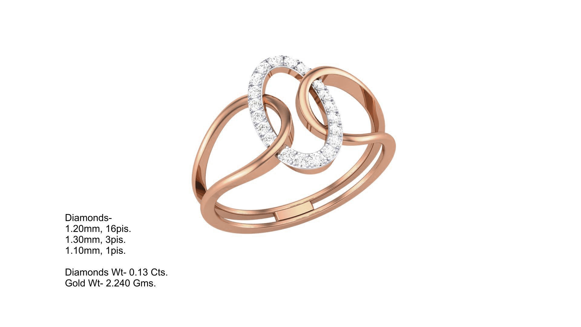 Minimalist Light wt Diamond Women ring 3dm stl obj gltf 3D print model_3