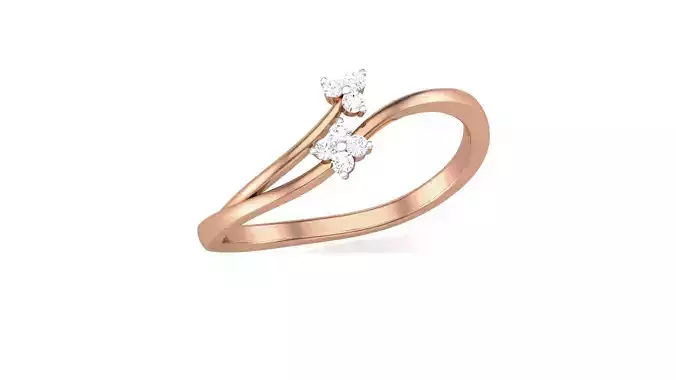 Minimalist Light wt Diamond Women ring 3dm stl obj gltf