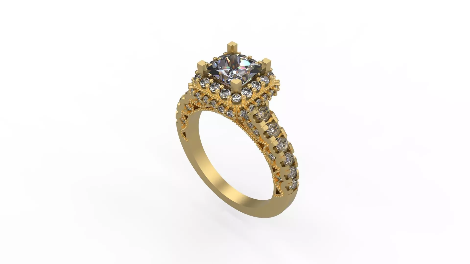 Woman Solitaire Ring 1183 3D print model