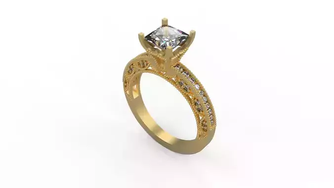 Woman Solitaire Ring 1182