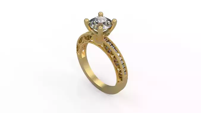 Woman Solitaire Ring 1180
