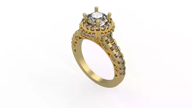 Woman Solitaire Ring 1175