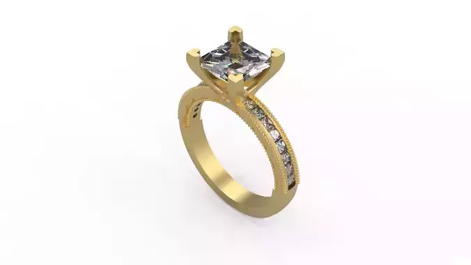 Woman Solitaire Ring 1174