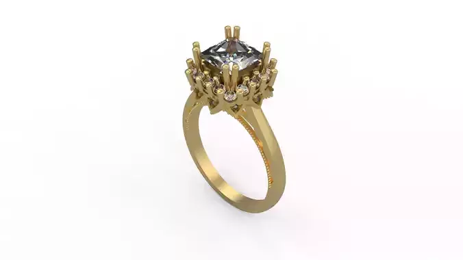 Woman Solitaire Ring 1173