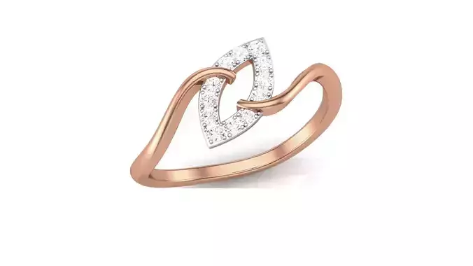 Minimalist Light wt Diamond Women ring 3dm stl obj gltf